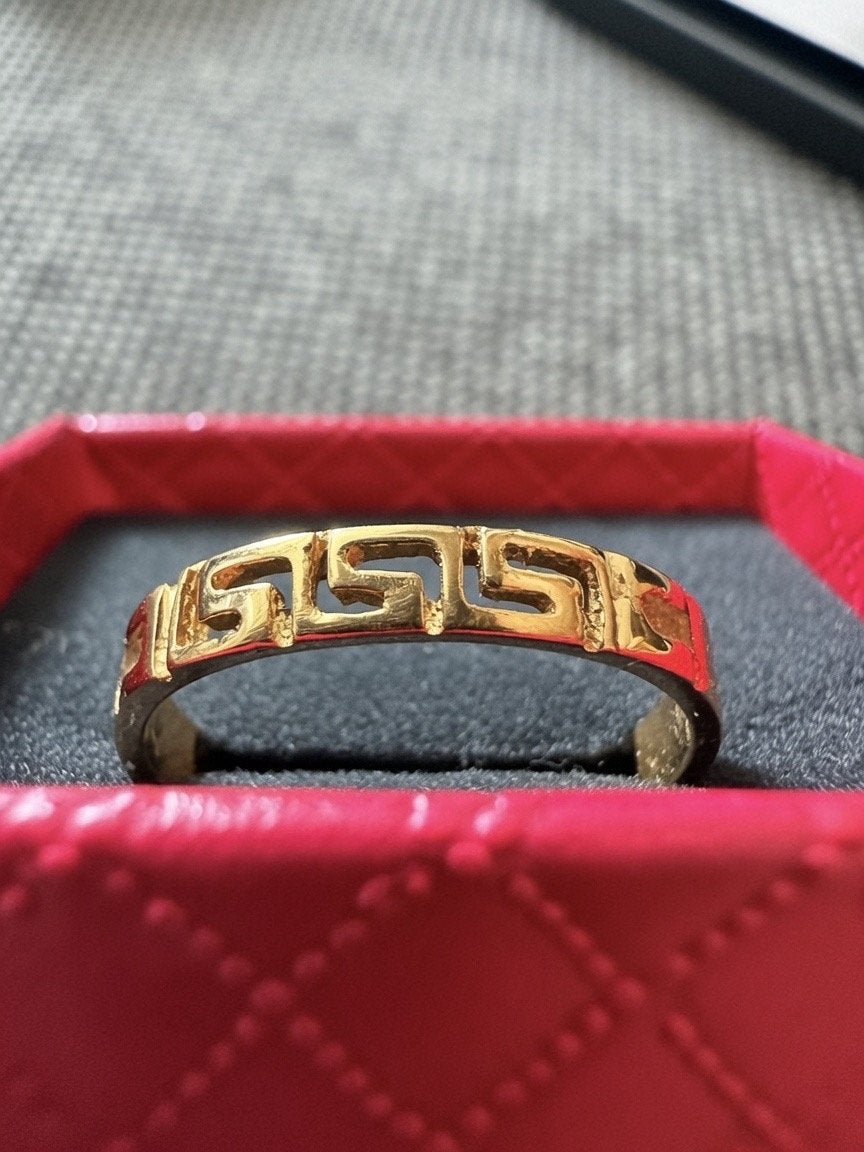 Antieke 14k gouden ring, uniseks, grote maat 20.9, Gebruikt, 20 of groter, Ophalen of Verzenden, Dame of Heer