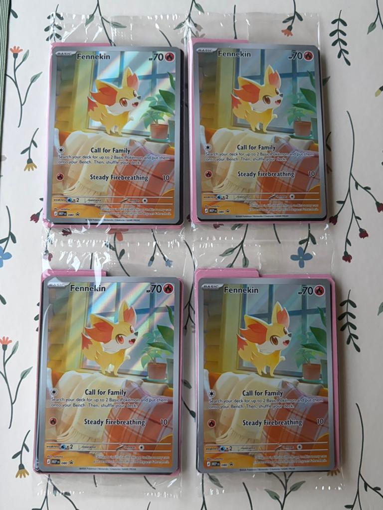 4x Fennekin ETB Promo Sealed - Pokemon Chaos Rising, Ophalen of Verzenden, Nieuw, Meerdere kaarten