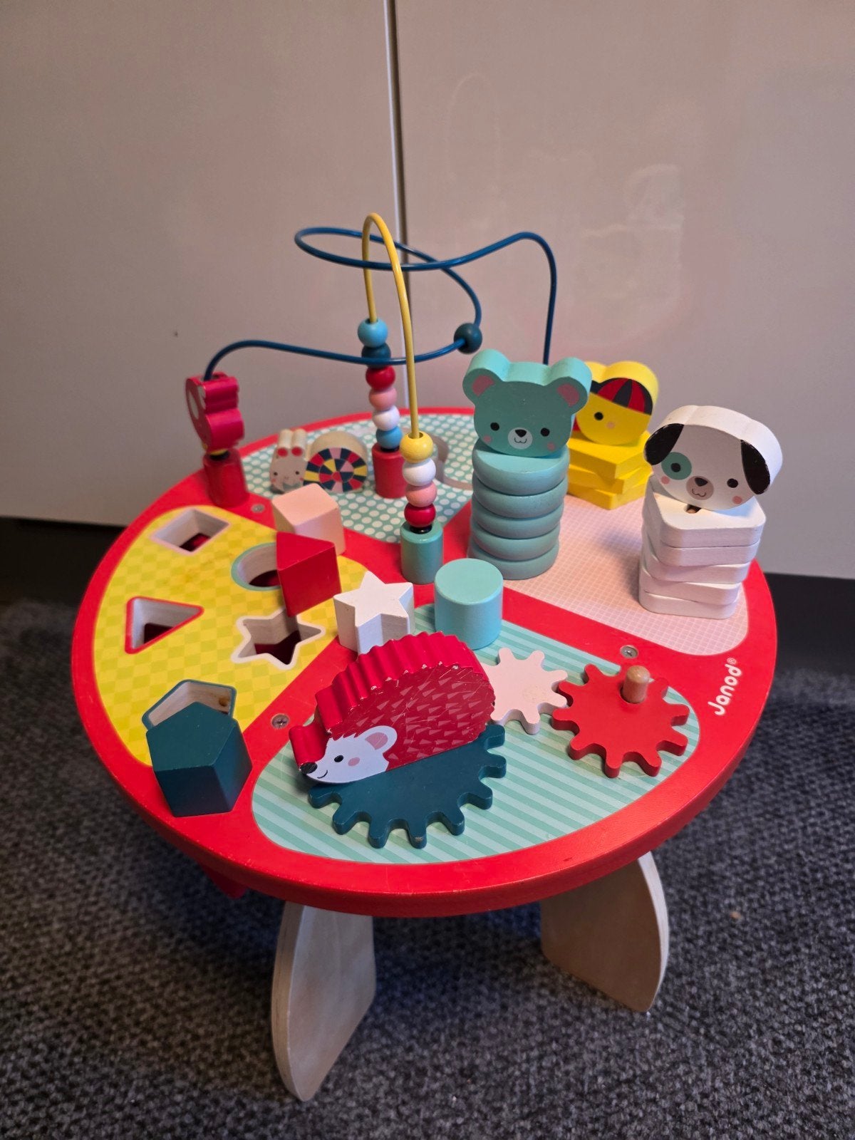 Janod Houten Activiteitentafel - Baby Forest, Kinderen en Baby's, Speelgoed | Babyspeelgoed, Zo goed als nieuw, Ophalen