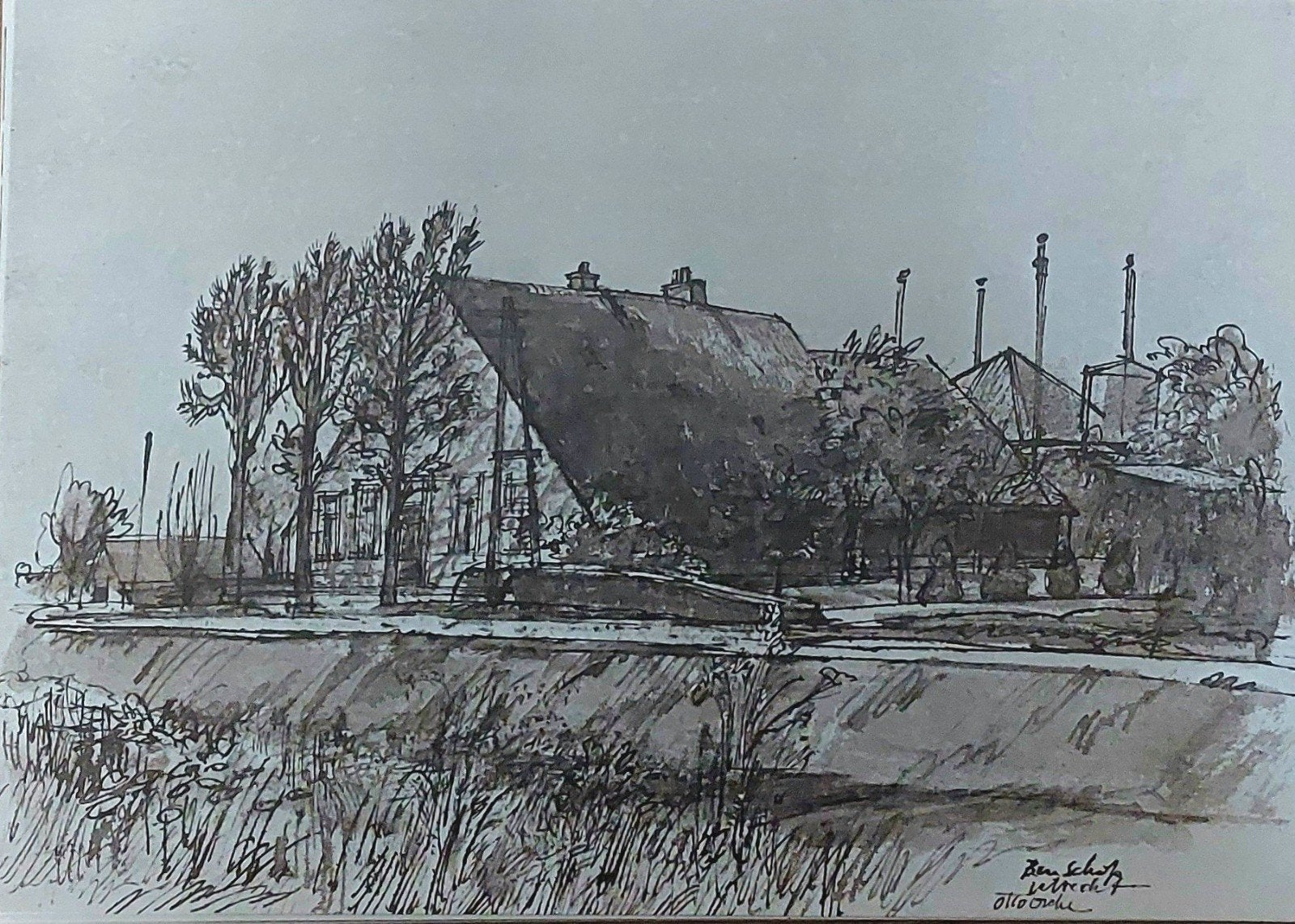 Otto Dicke ... Benschop  ... Utrecht  ..., Antiek en Kunst, Ophalen of Verzenden