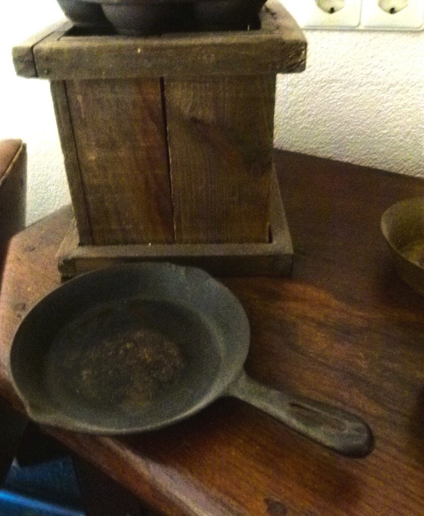antieke houten stoof met gietijzeren pan, Antiek en Kunst, Ophalen of Verzenden