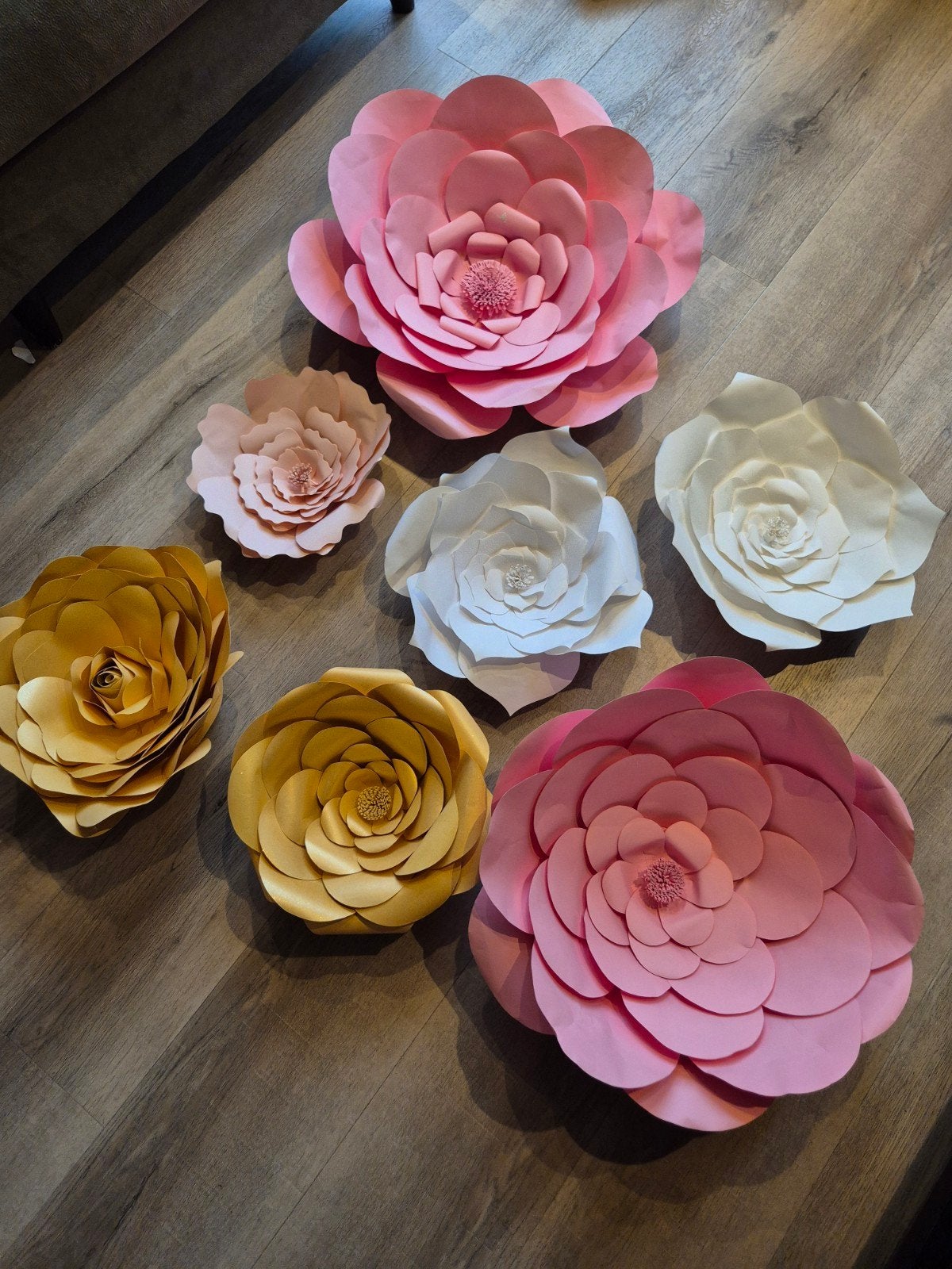 papieren bloemen, Ophalen, Versiering, Geboorte of Huwelijk