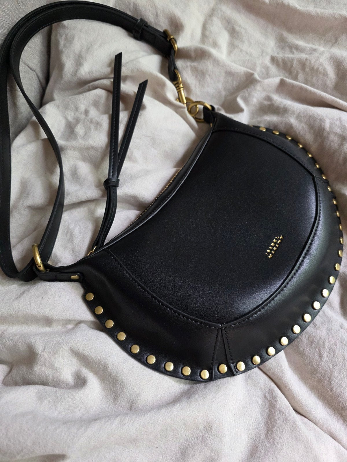 Isabel Marant Oskan Moon leren schoudertas / crossbody, Ophalen of Verzenden, Nieuw, Zwart, Leer