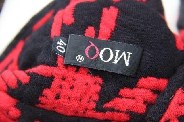 Jas/ Mantel rood/ zwart Moq mt 40 Vaste prijs, Maat 38/40 (M), Moq, Ophalen of Verzenden, Zo goed als nieuw