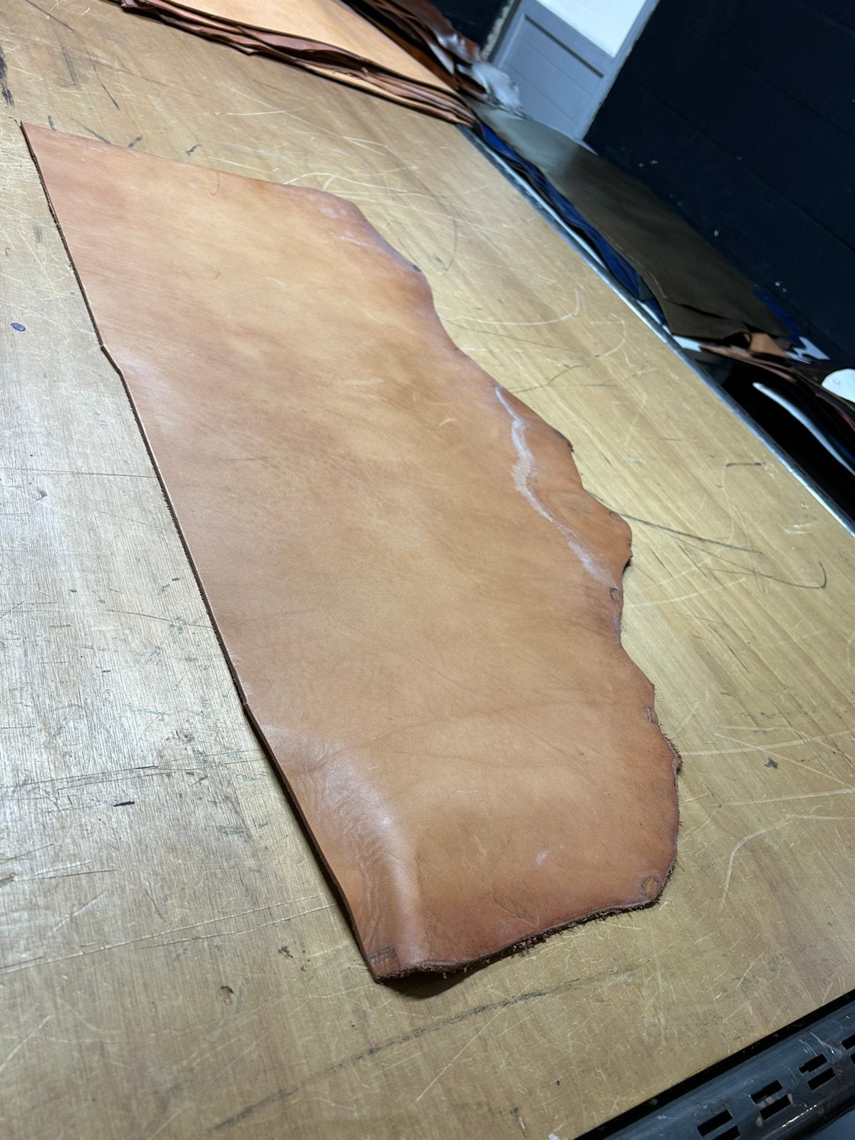 Naturel Patina-vintage tuigleer 3,5-4 mm dikte half soepel 1, Leer of Kunstleer, Ophalen of Verzenden, Zo goed als nieuw, 30 tot 120 cm