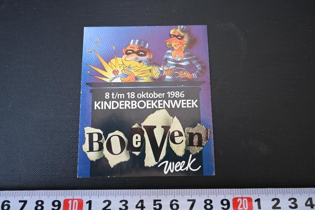 sticker kinderboekenweek 1986 boeven week, Verzamelen, Ophalen, Zo goed als nieuw