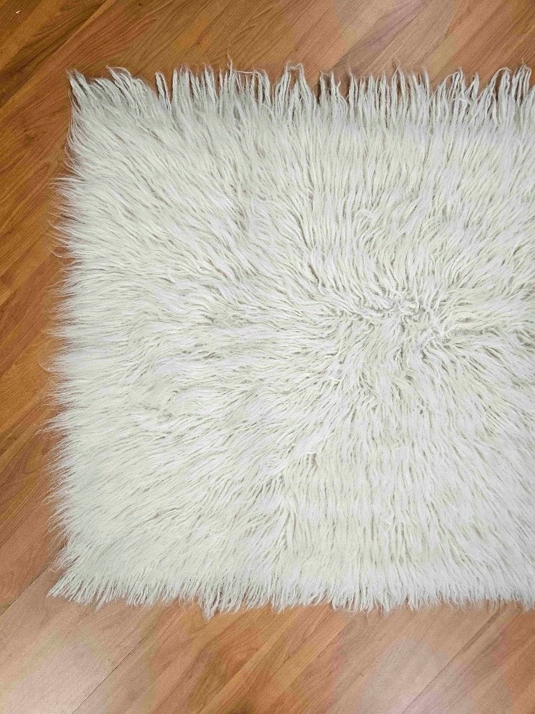 Wollen Flokati kleed 142/70 cm, Gebruikt, 100 tot 150 cm, Etten-Leur, DJT@dejuistetoon.eu