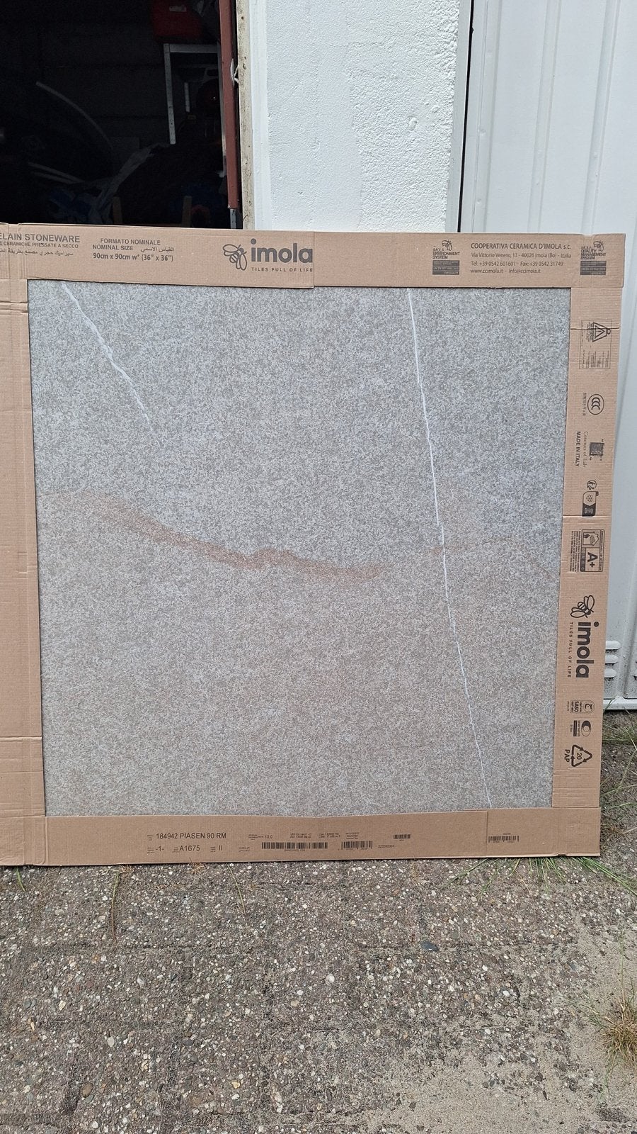 15 Imola tegels (12 m2) - 90x90 cm - Nieuw in doos, Ophalen, 60 cm of meer, Keramiek, Nieuw