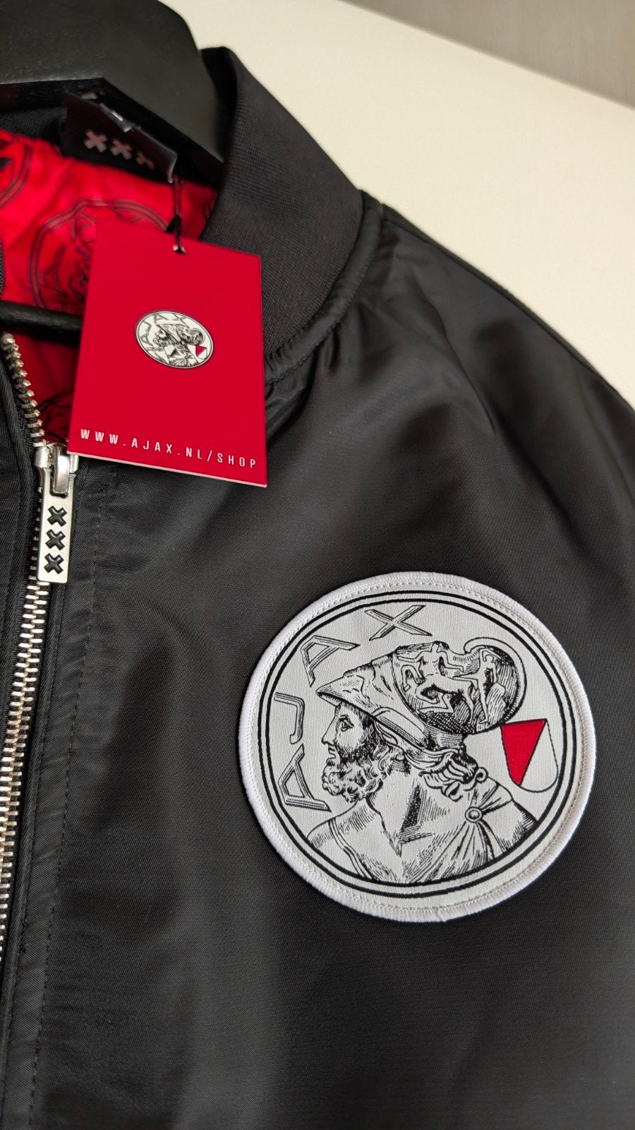 Exclusief Ajax SV Leden Bomberjack bomberjas zwart m medium, Maat 48/50 (M), Zwart, Nieuw, Ophalen of Verzenden