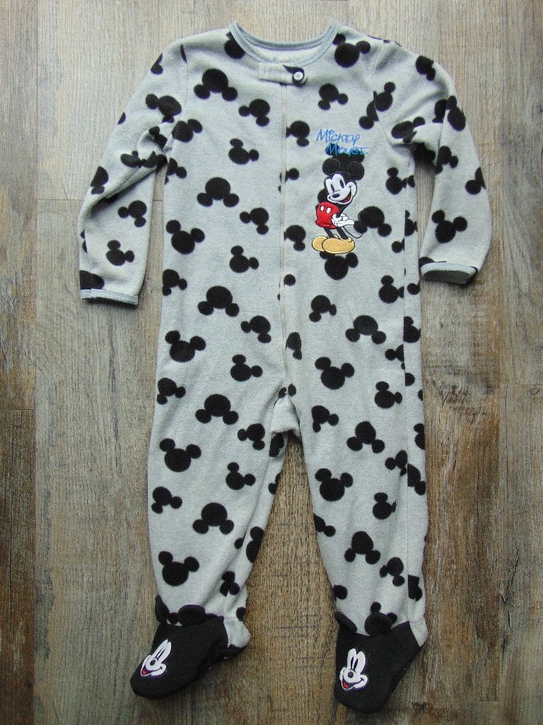 Onesie huispak grijs Mickey Mouse maat 98 fleece, Ophalen of Verzenden, Zo goed als nieuw, Jongen, Overige typen