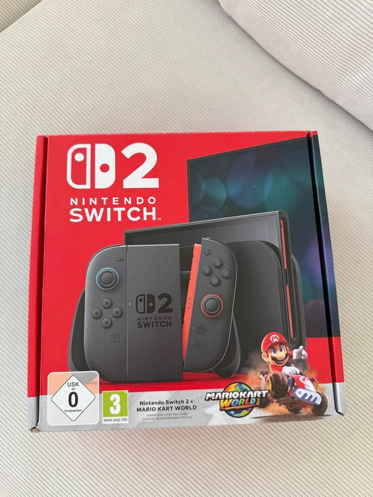 Nintendo Switch 2 Mario Kart World (Sealed) Factuur aanwezig, Spelcomputers en Games, Ophalen, Met games, Met 2 controllers, Nieuw
