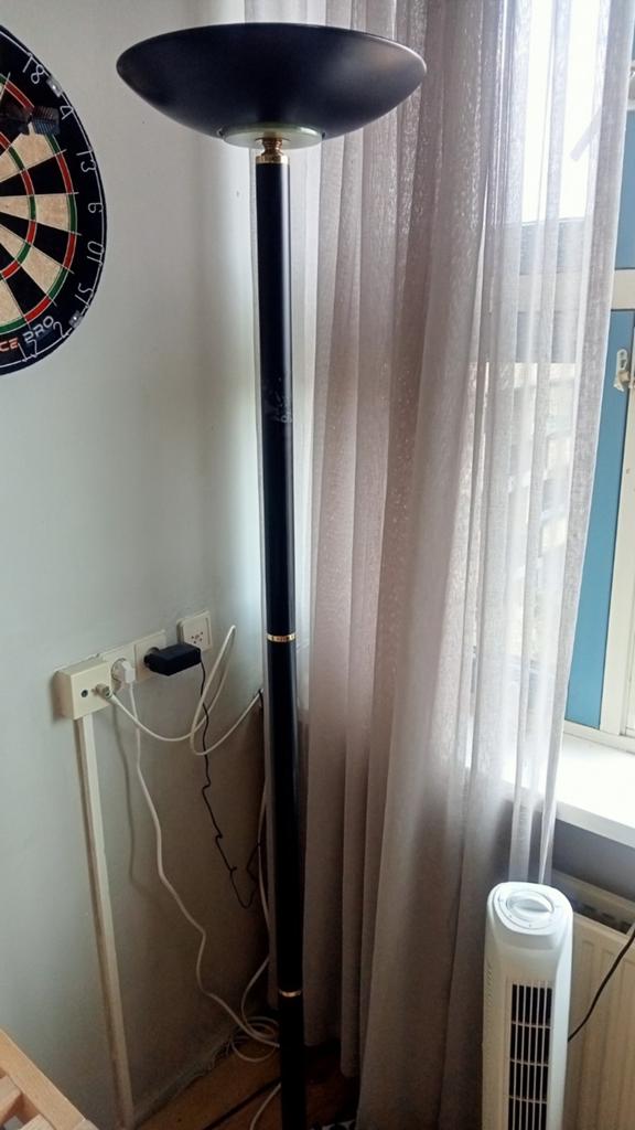 Staande lamp met dimmer, Huis en Inrichting, Lampen | Vloerlampen, Ophalen, Zo goed als nieuw, 150 tot 200 cm