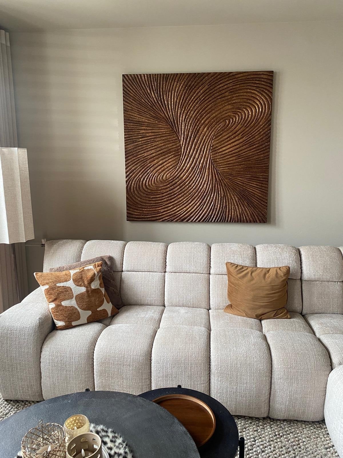 PTMD wandpaneel 120x120 cm - Decoratief item, Ophalen, Hout, Zo goed als nieuw, Bruin
