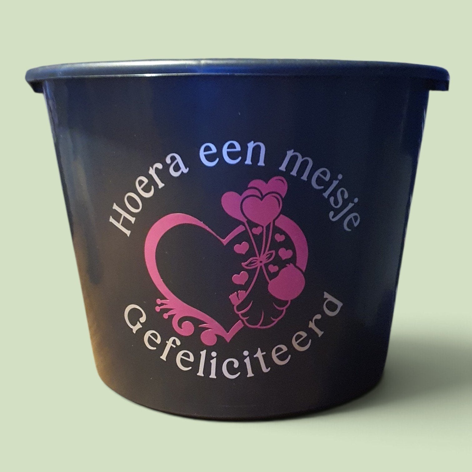 emmer met tekst, Huis en Inrichting, Emmers, Ophalen of Verzenden, Nieuw, Kunststof