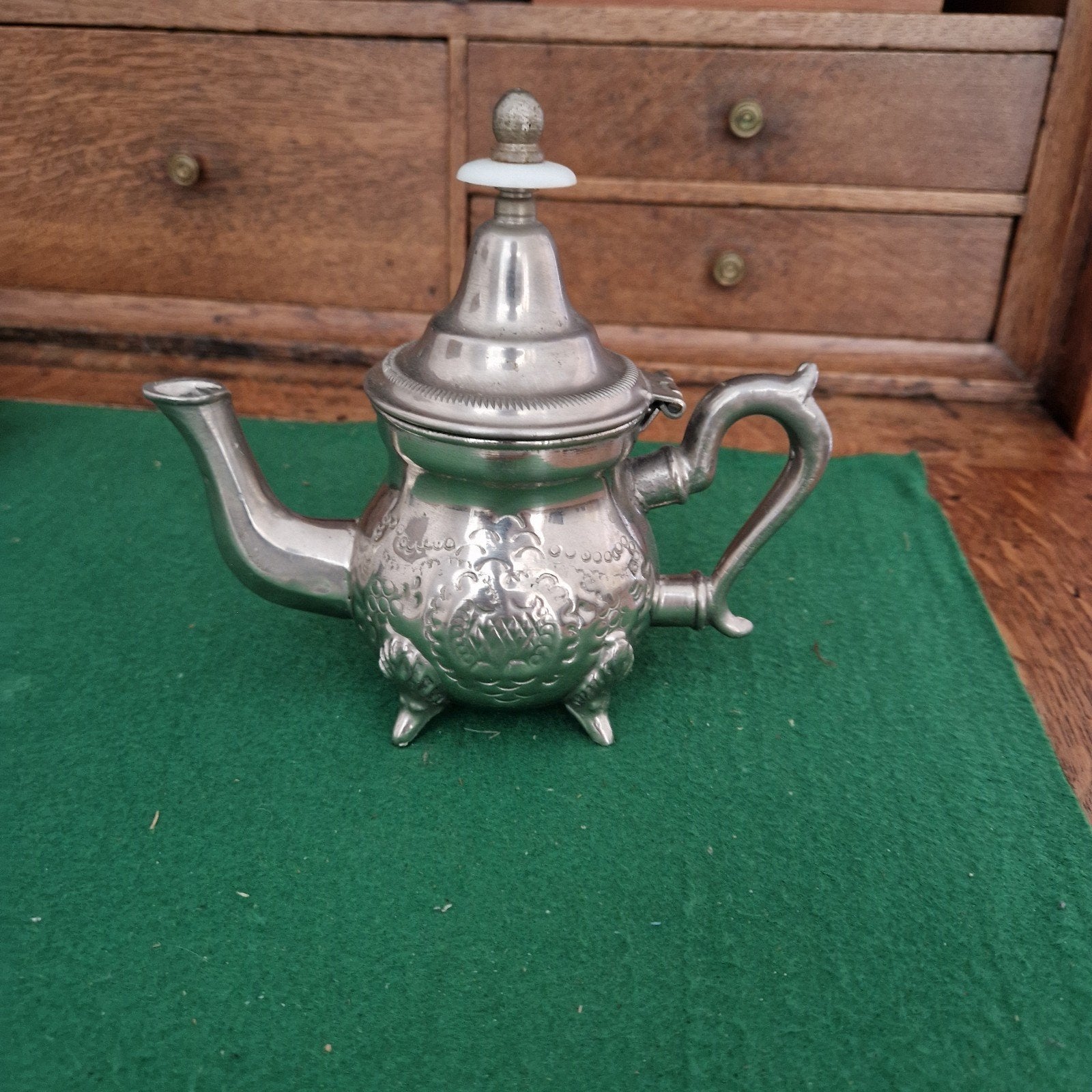 Vintage Marokkaanse theepot - Eieres Koutoubia, Antiek en Kunst, Ophalen of Verzenden