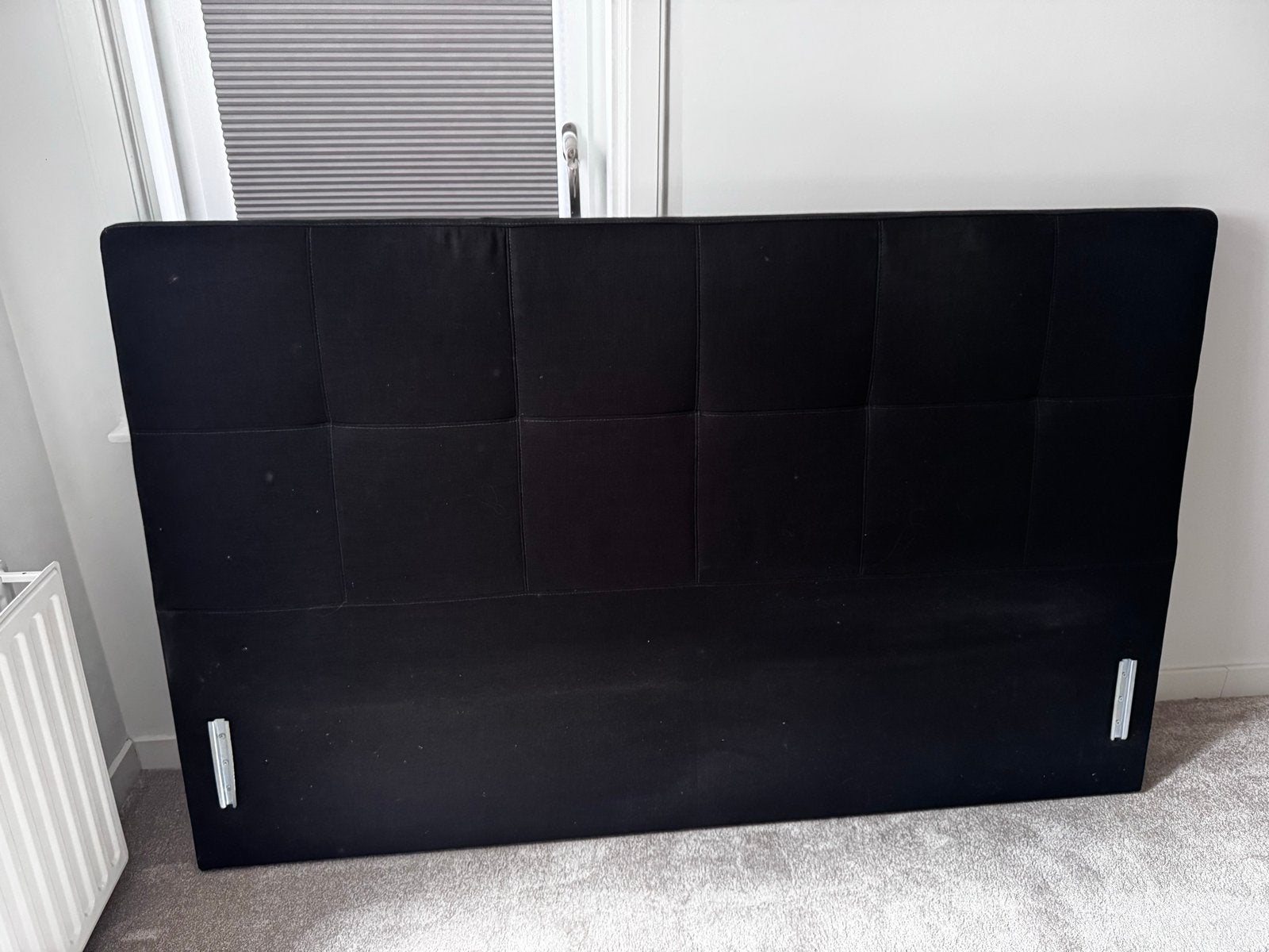 Goossens Boxspring 2x 90x210 cm met hoofdbord - Zwart, Huis en Inrichting, Slaapkamer | Boxsprings, Ophalen, Gebruikt, Tweepersoons