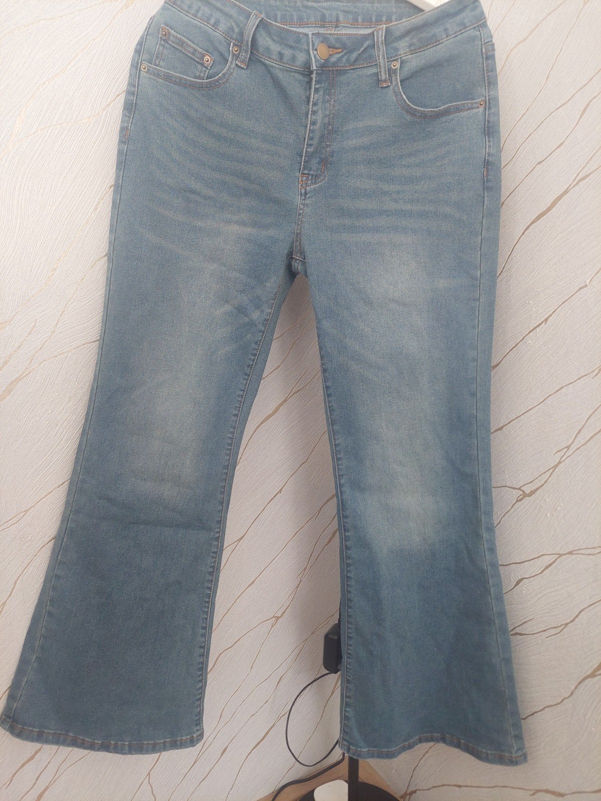 Trendy flared jeans - Maat L, Ophalen, Blauw, Maat 42/44 (L), Lang