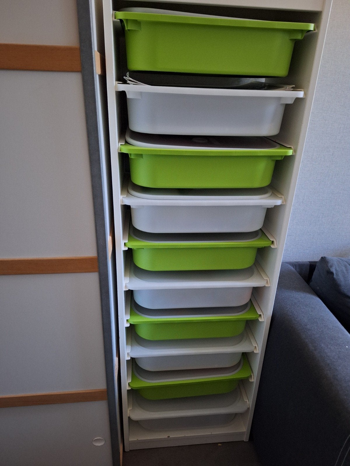 2x IKEA Trofast opbergkast met bakken, Ophalen, Minder dan 50 cm, 75 tot 100 cm, 90 tot 105 cm