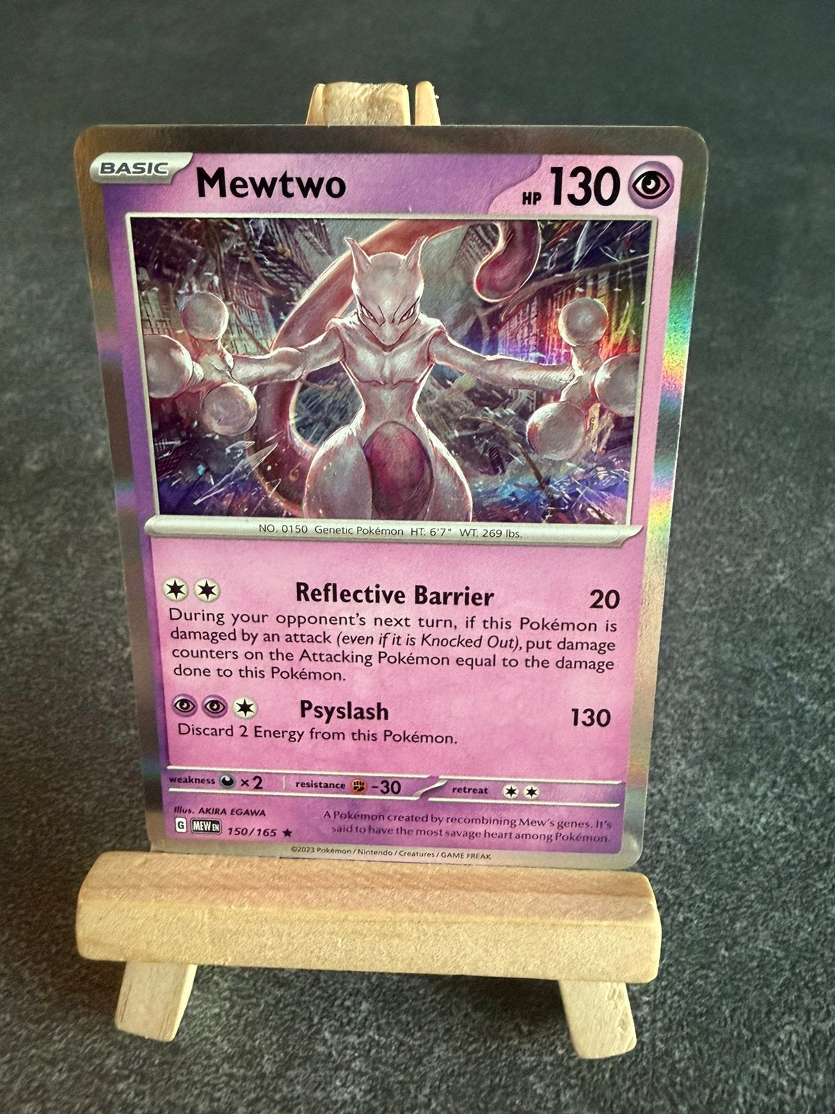 Mewtwo Holo 150 Pokémon Mew 151, Ophalen of Verzenden, Zo goed als nieuw
