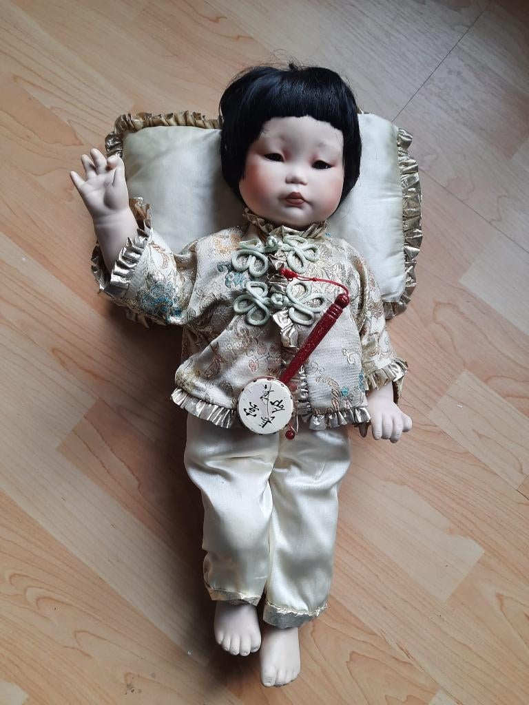 Porseleinen Pop Franklin Heirloom, Verzamelen, Poppen, Ophalen, Zo goed als nieuw, Pop, Levensecht of Reborn