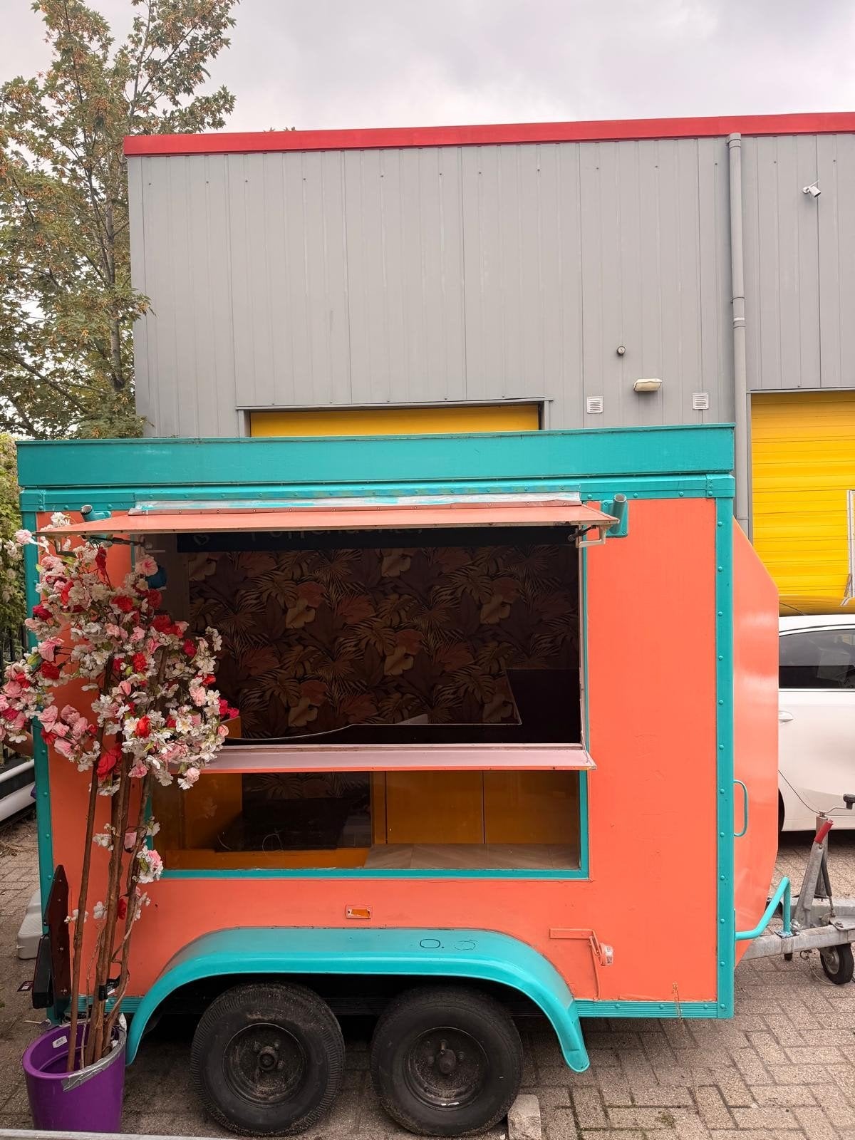 schattige Opvallende foodtruck/aanhangwagen, Auto diversen, Aanhangers en Bagagewagens, Ophalen of Verzenden, Gebruikt