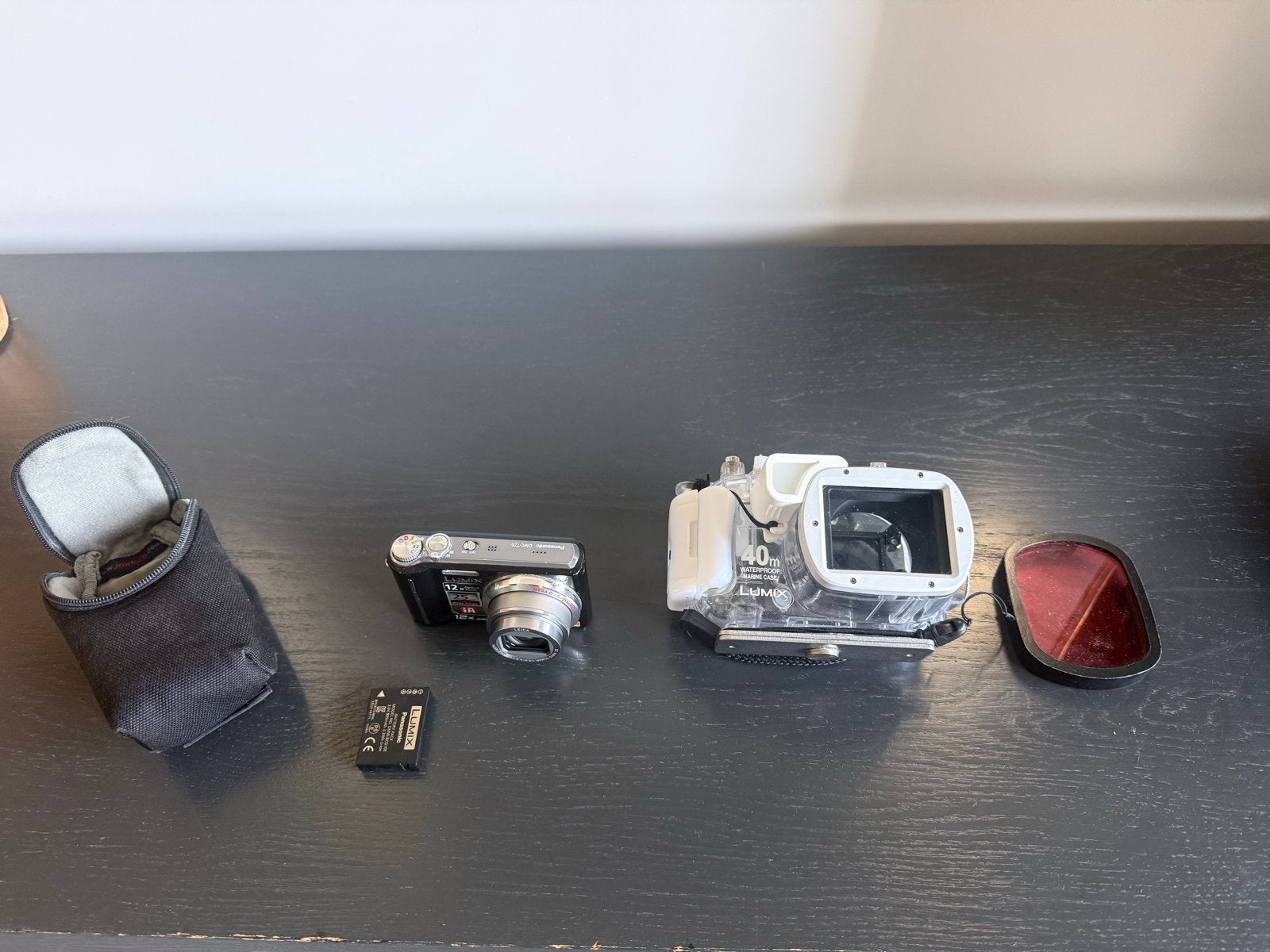 Panasonic onderwaterbehuizing met Lumix camera, Gebruikt, Compactcamera, Panasonic, 10 t/m 40 meter
