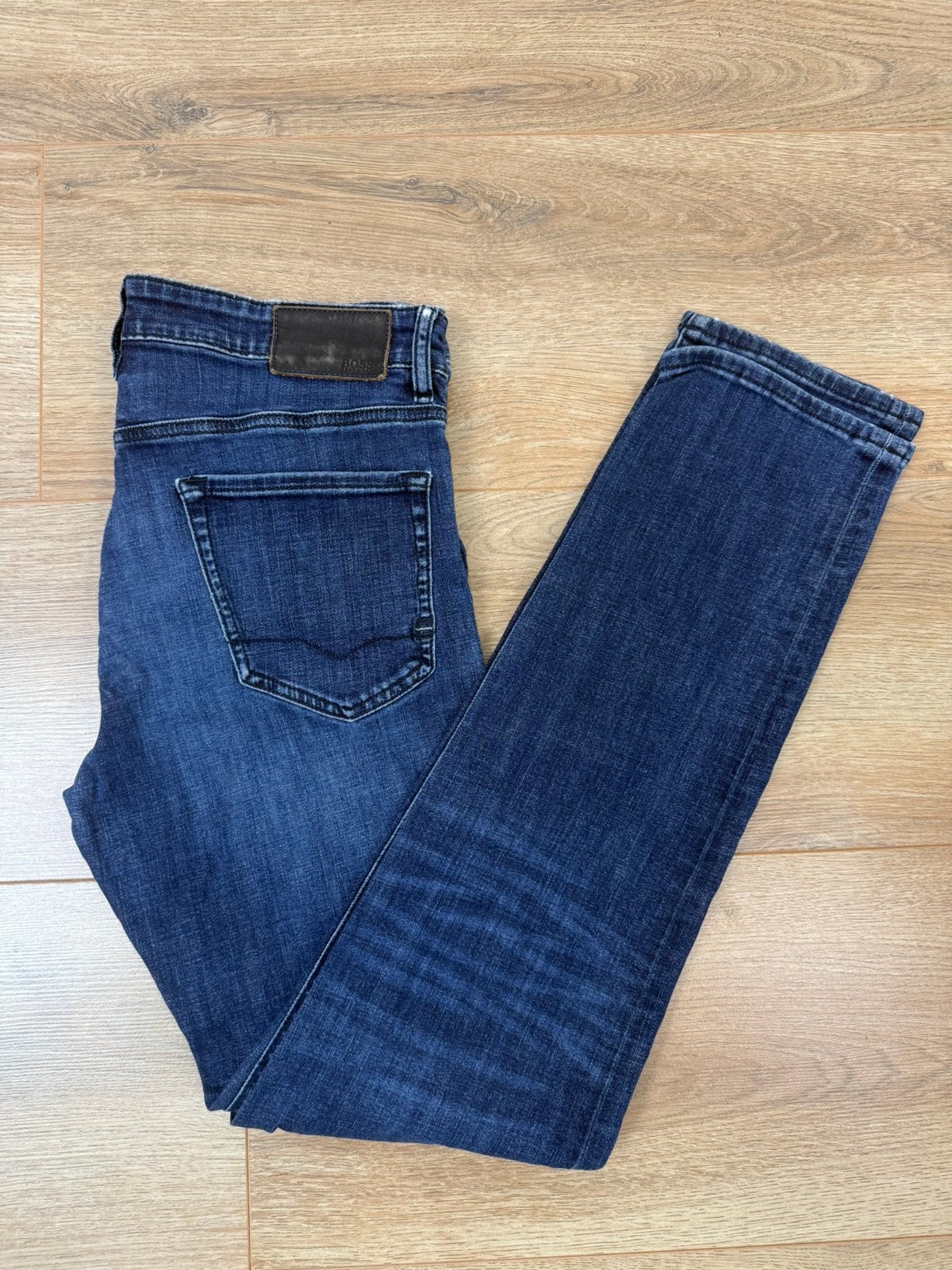 Hugo Boss Maine Regular Fit Jeans Blauw W32/L34, Ophalen of Verzenden, Zo goed als nieuw, Blauw, W32 (confectie 46) of kleiner