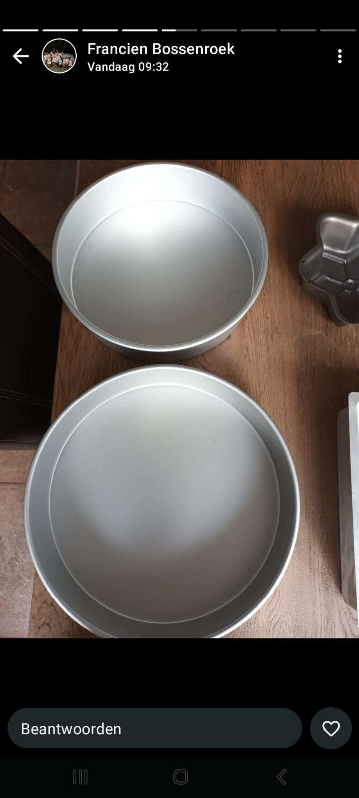 Set van 2 ronde pme taartpannen, zilverkleurig, Ophalen of Verzenden, Zo goed als nieuw