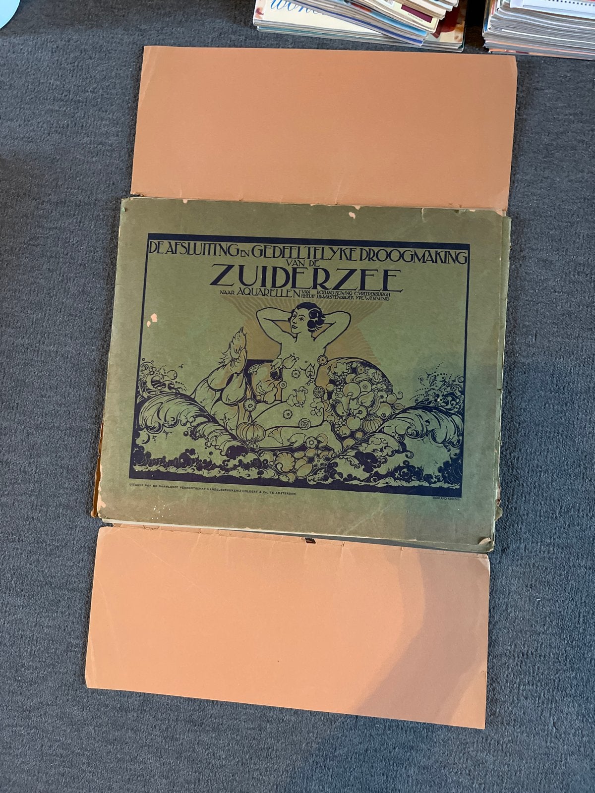 De Afsluiting en Gedeeltelijke Drooglegging Zuiderzee, Ophalen of Verzenden, Reproductie, Print/reproductie, Origineel