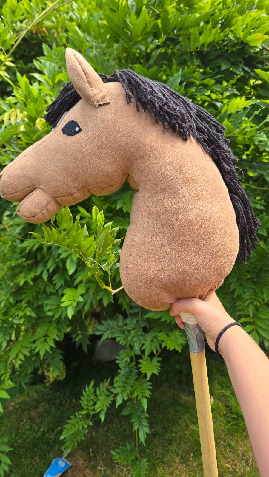 Hobbyhorse / Stokpaardje met hoofdstel en oornetje, Ophalen of Verzenden, Zo goed als nieuw, Jongen of Meisje