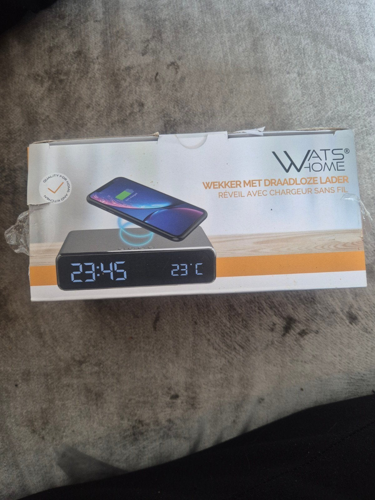 Wats Home Wekker met Draadloze Lader en Temperatuur, Ophalen