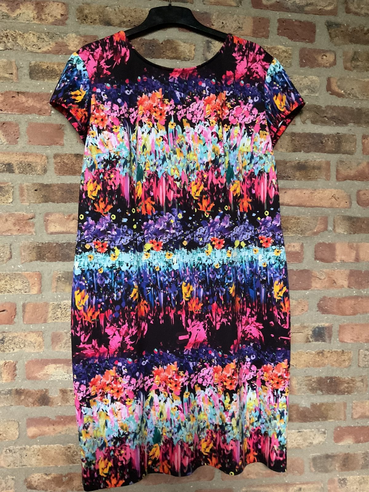 Ribkoff! Super mooie jurk, als nieuw. Bloemen goud rits 46, Kleding | Dames, Overige kleuren, Maat 46/48 (XL) of groter, Ophalen of Verzenden