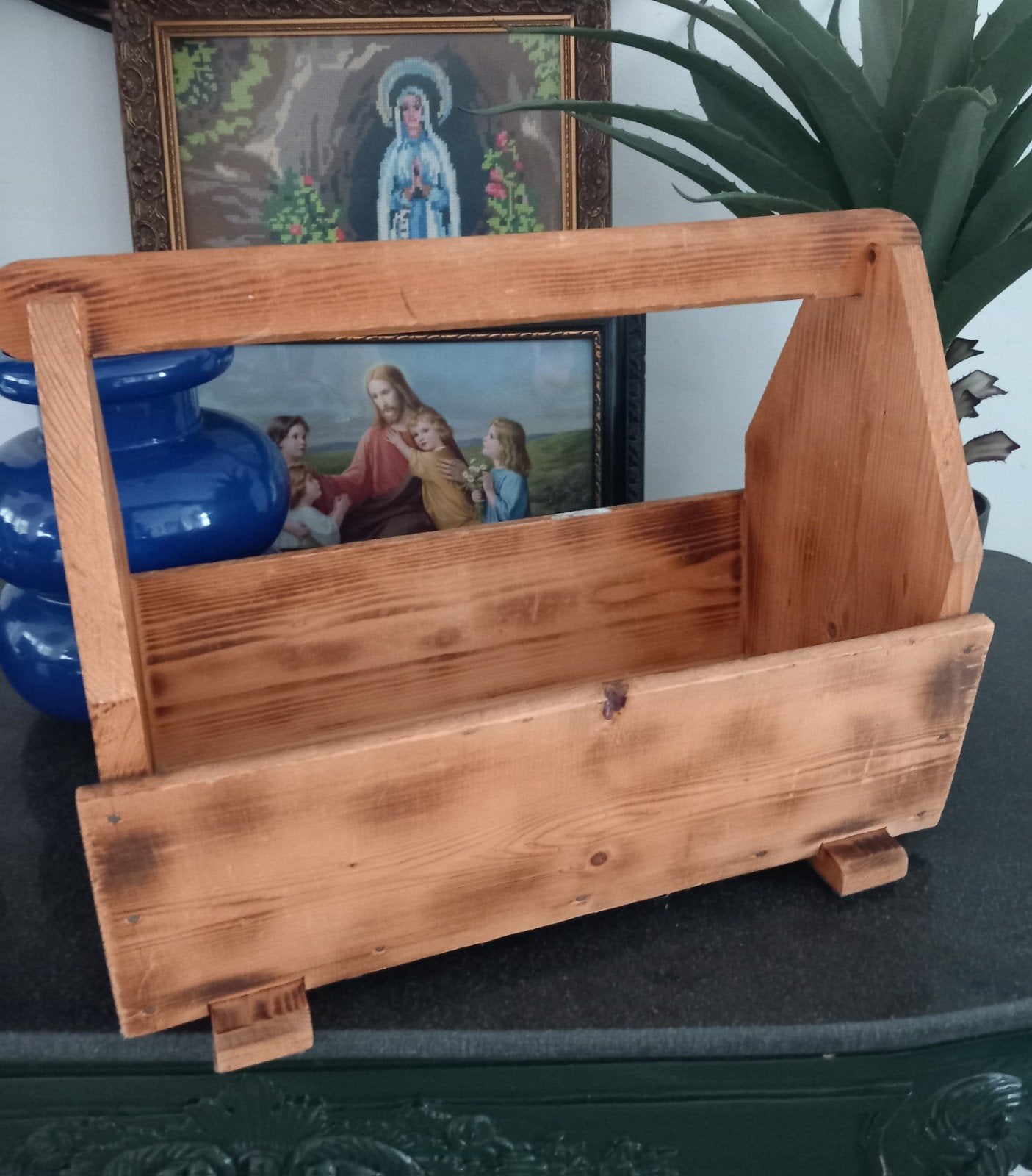 Vintage houten opbergkist, Ophalen of Verzenden