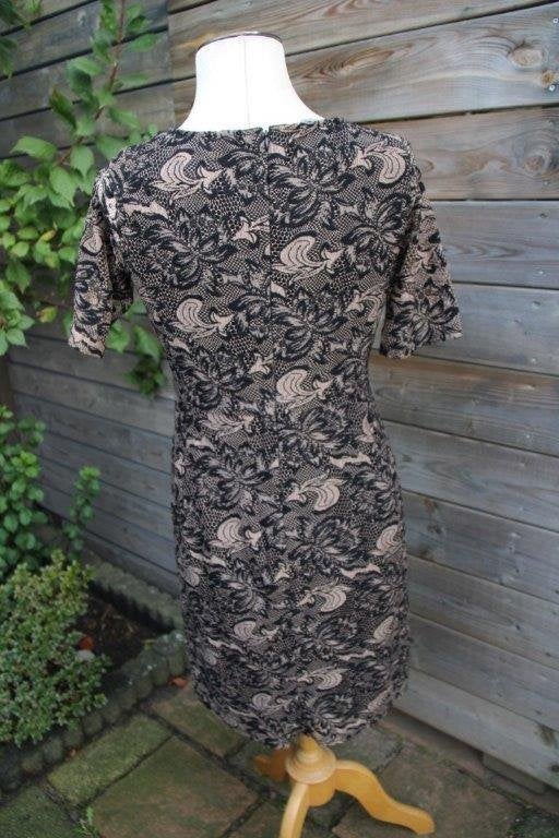 Jurk zwart/ camel Vanilia mt S/M Vaste prijs AANBIEDING, Maat 38/40 (M), Vanilia, Zwart, Ophalen of Verzenden