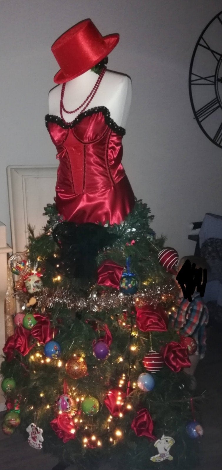 decoratieve kerstboom, Ophalen, Gebruikt