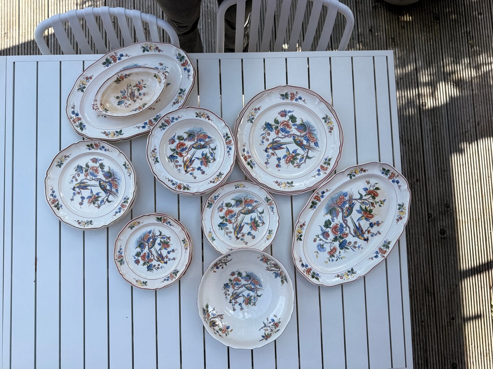 Antiek Villeroy & Boch Mettlach Rouen 1570 servies (25-delig, Antiek en Kunst, Ophalen