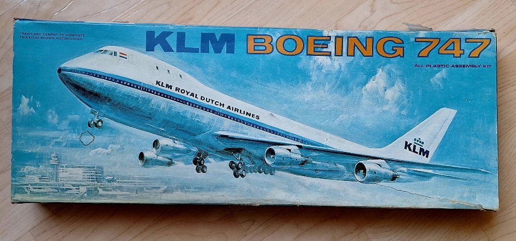 AURORA Bouwdoos KLM BOEING 747, Overige merken, 1:72 tot 1:144, Ophalen of Verzenden, Zo goed als nieuw