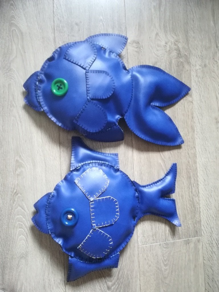 Handgemaakte knuffels /vissen, Ophalen of Verzenden, Zo goed als nieuw, Overige typen