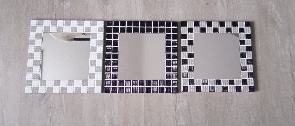 Set van 3 spiegels met mozaïek rand.  Nieuw., Huis en Inrichting, Minder dan 50 cm, Nieuw, Ophalen of Verzenden, Minder dan 100 cm