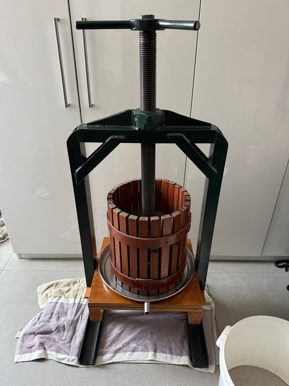 Fruitpers / Wijnpers, Ophalen, Gebruikt