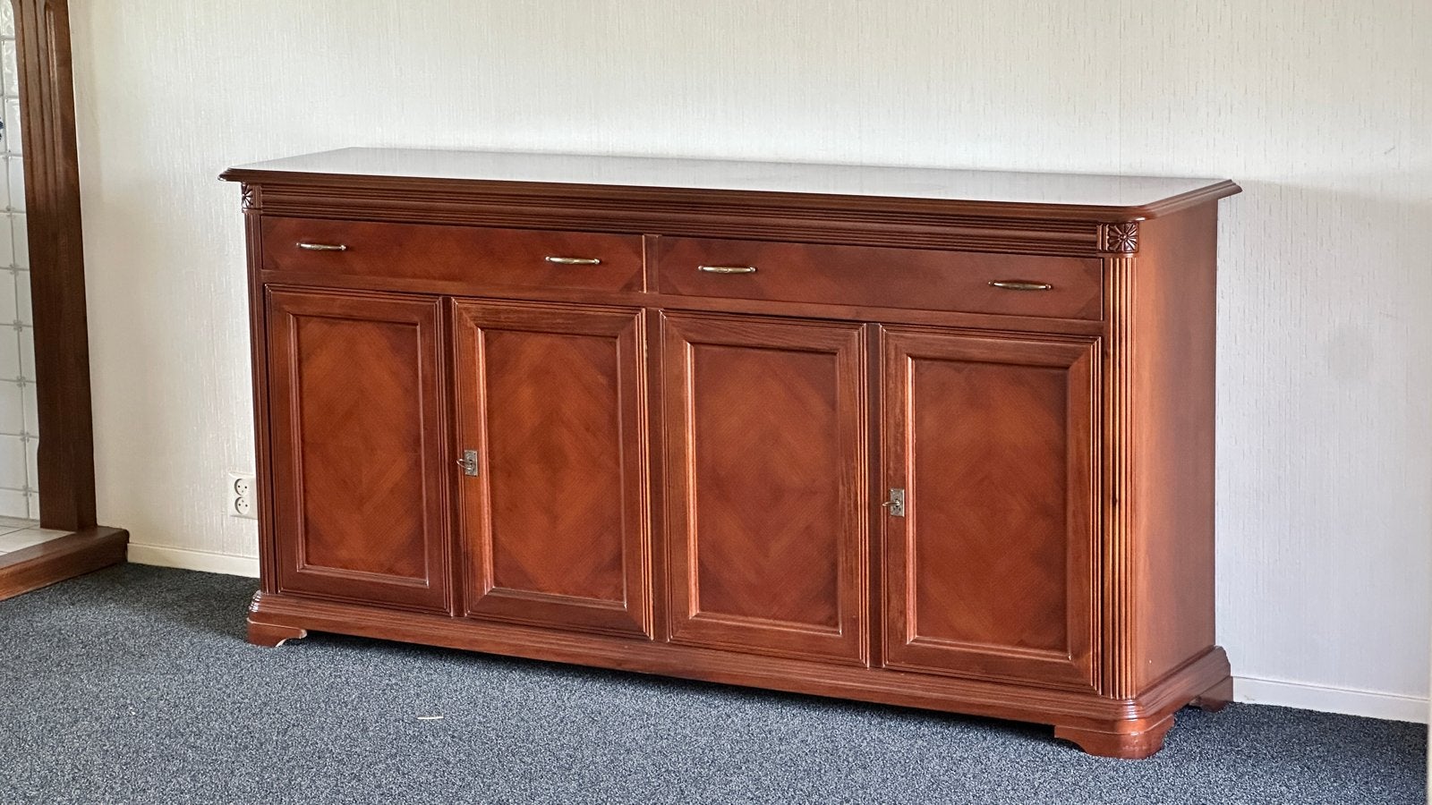 Klassiek dressoir met lades en deuren 200x100x50 cm, Huis en Inrichting, Ophalen, Gebruikt, 150 tot 200 cm, Met lade(s)