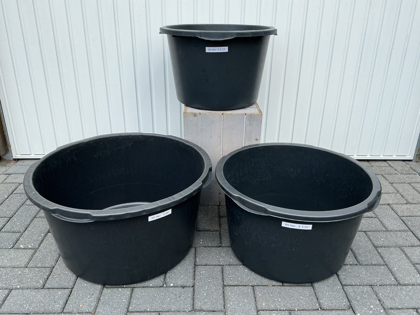 Speciebak Rond.Nieuw. Maat : 45,60,90 ltr. Vanaf : € 5,00., Ophalen, Nieuw