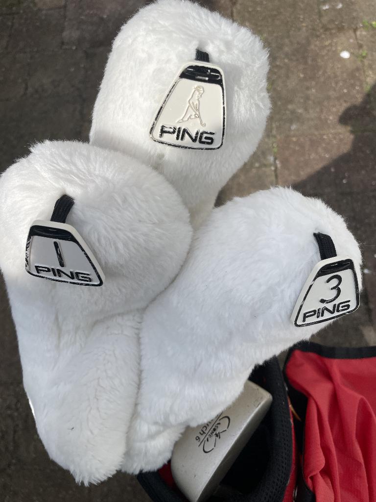 Set van 3 originele Ping head covers voor golfclubs!, Ophalen of Verzenden, Zo goed als nieuw, Overige typen, Ping