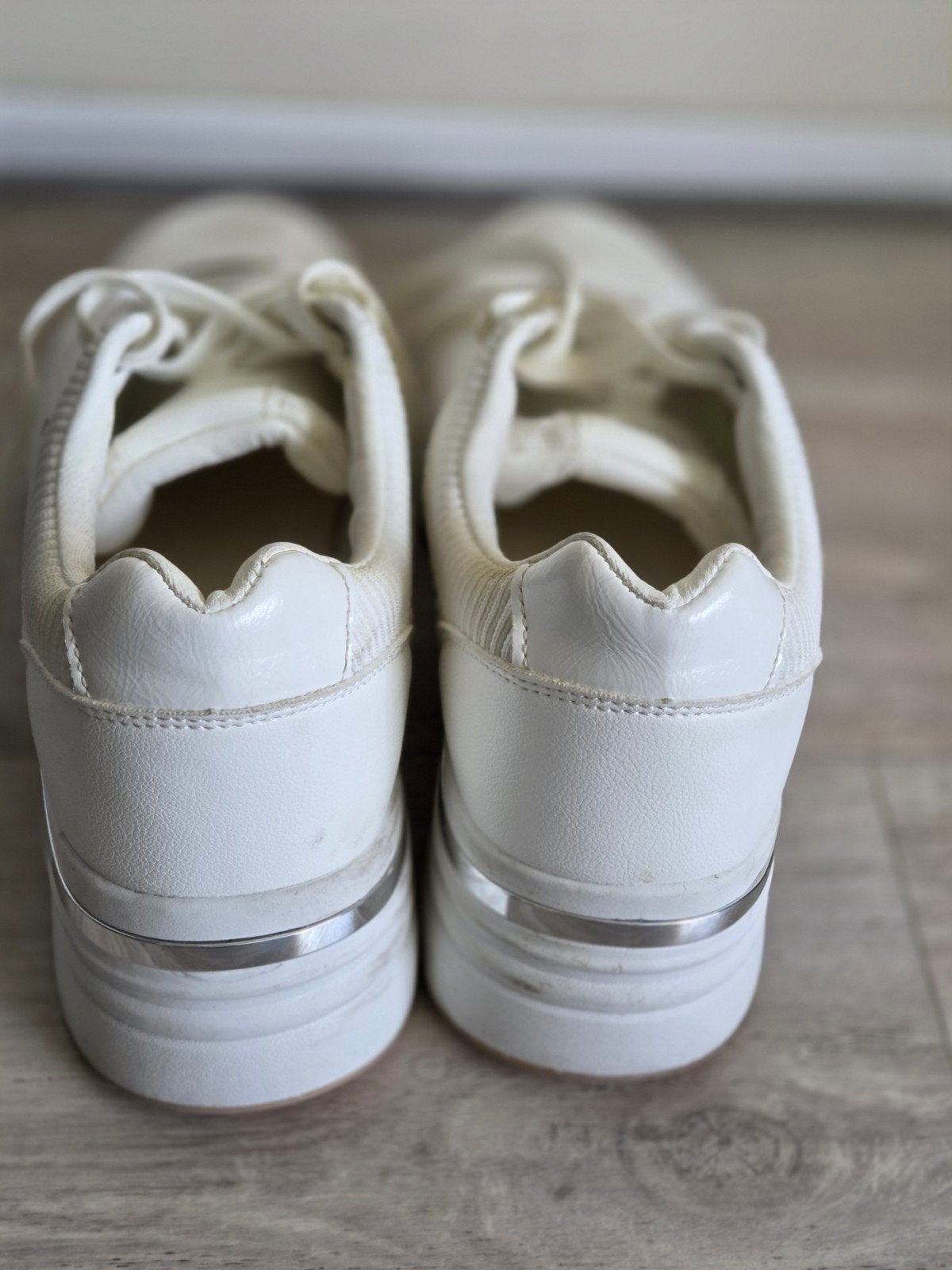 Hush Puppies Witte Sneakers Maat 42, Wit, Ophalen of Verzenden, Sneakers of Gympen, Gedragen