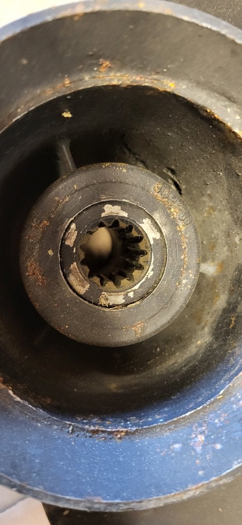 Johnson propellors 2x voor 55pk buitenboordmotor, Ophalen, Gebruikt, Motor en Techniek