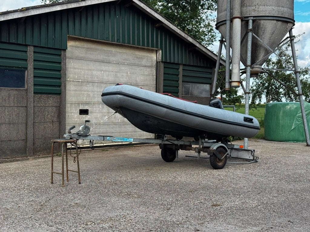 Zodiac rubberboot met Mercury 6pk 2-tak en trailer, Watersport en Boten, Rubberboten, Gebruikt, 6 pk, Inclusief motor, Mercury