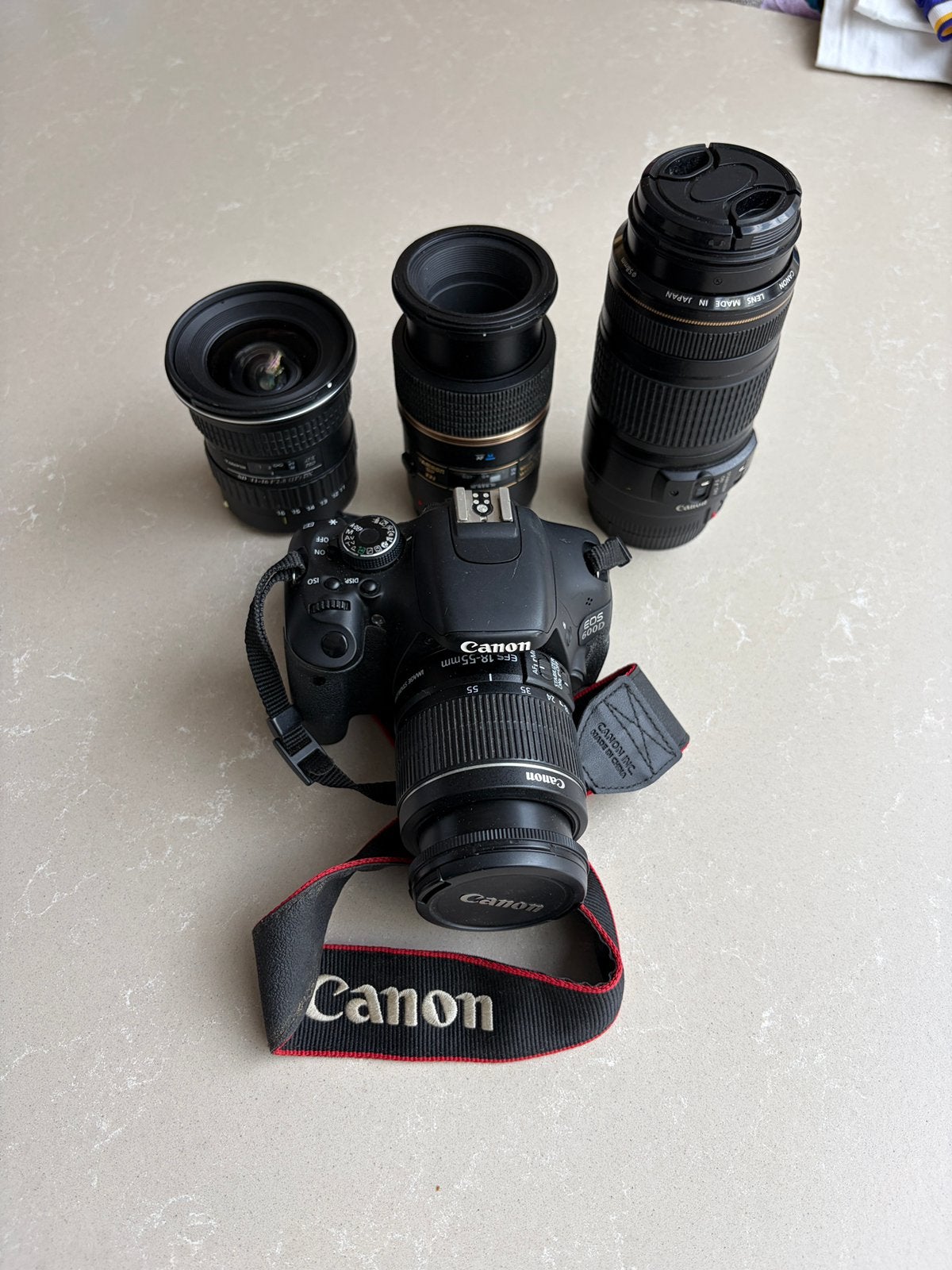 Canon EOS 600D uitgebreide set met toplenzen!, Ophalen of Verzenden, Gebruikt, Overige typen, Met hoes of tas