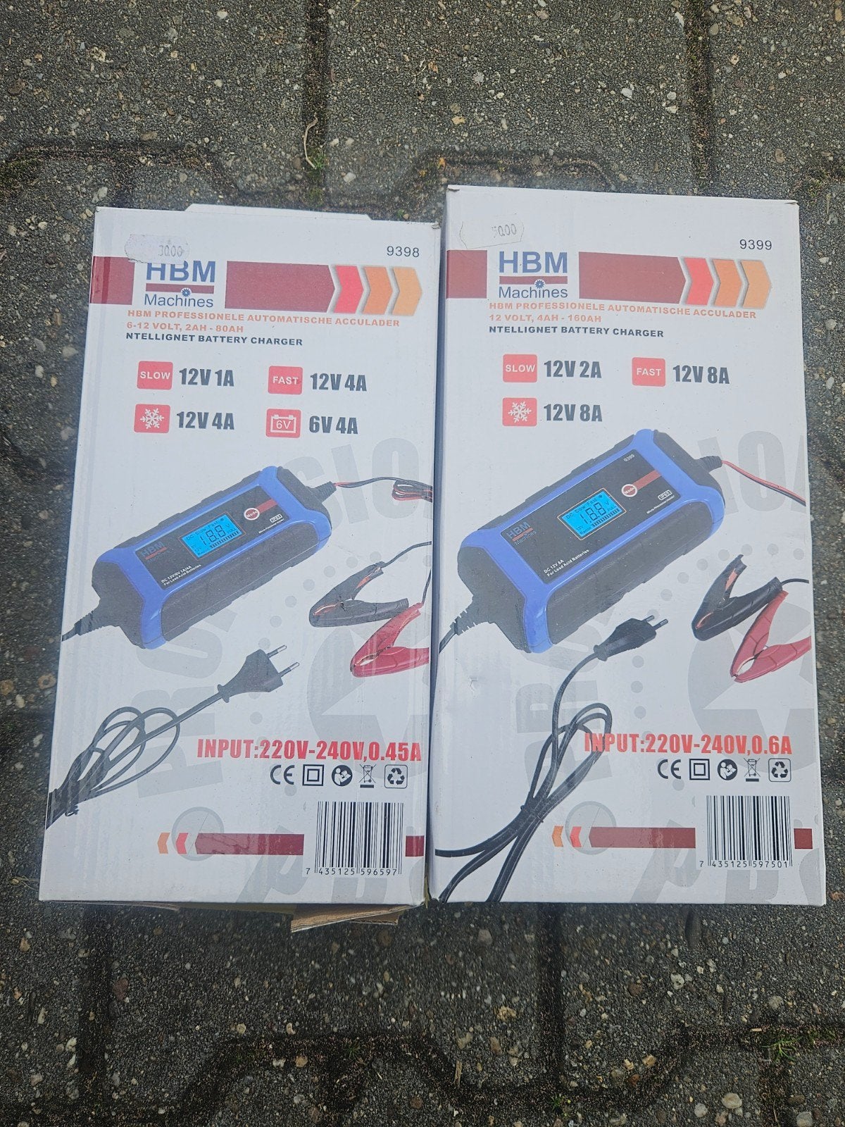2 Keer HBM Professionele Automatische Acculader 12V, Nieuw