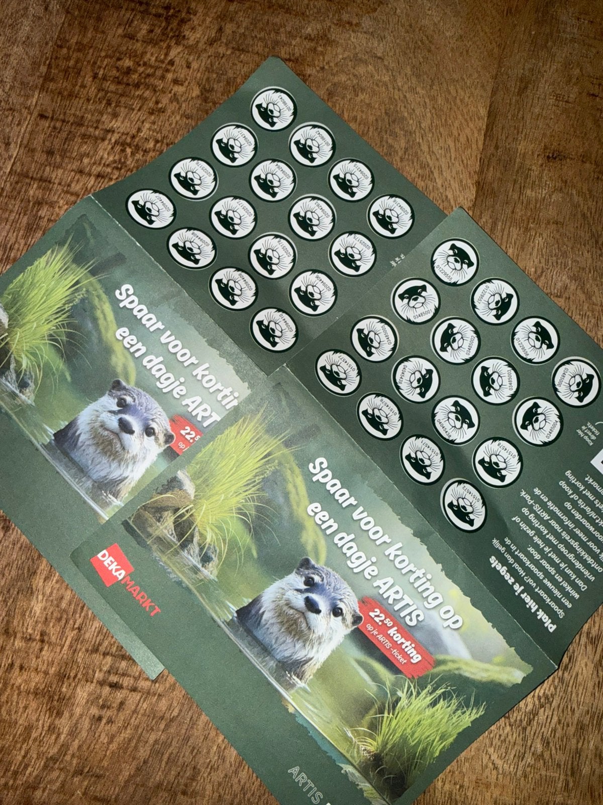 2 kortingskaarten voor artis deka markt, Tickets en Kaartjes, Drie personen of meer, Ticket of Toegangskaart