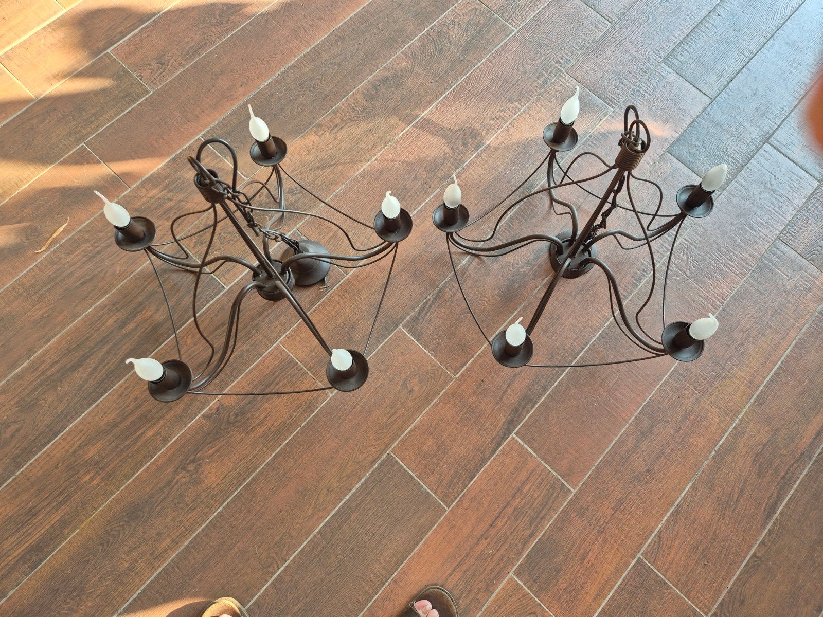 Hanglampen 5 armig, Ophalen